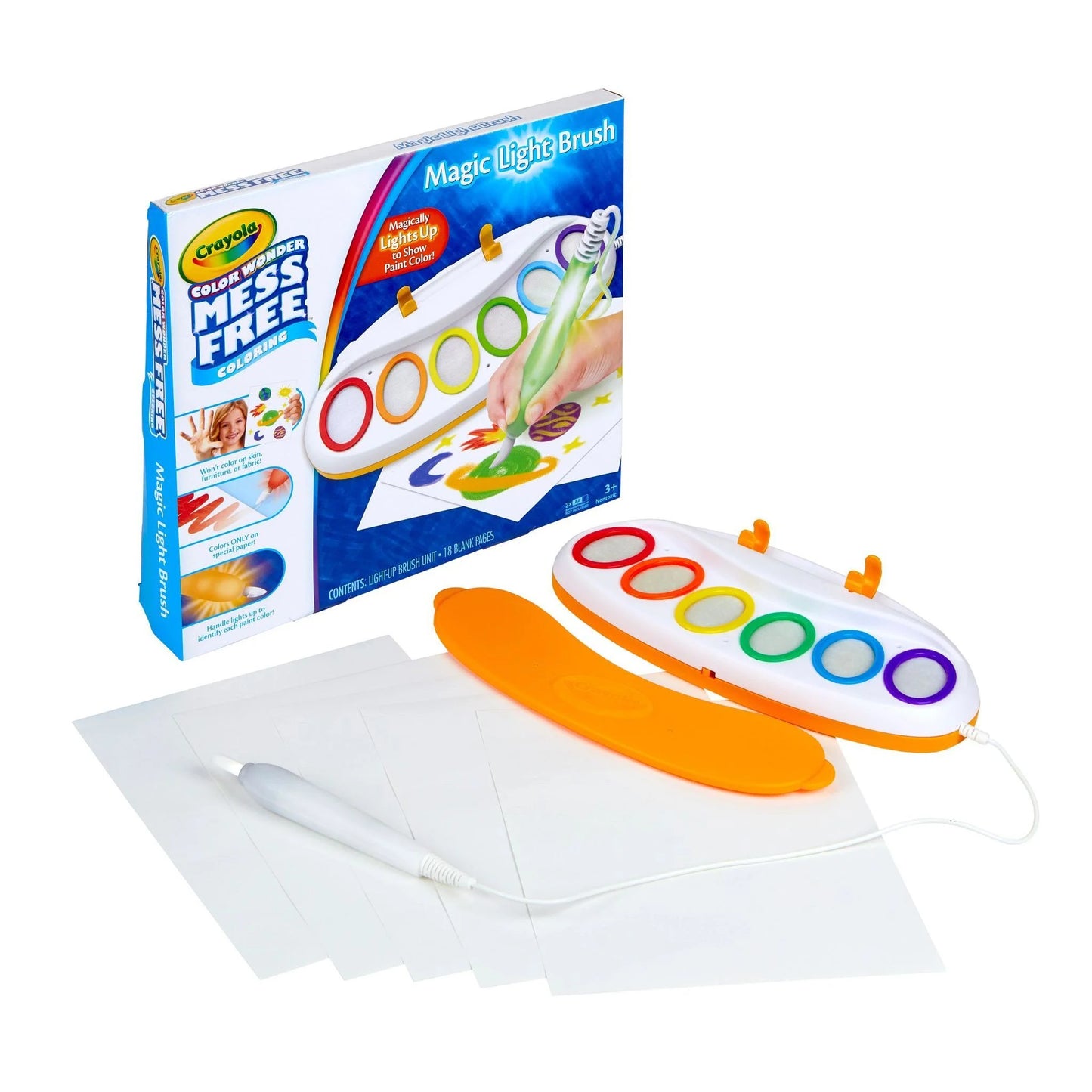 Color Wonder Magic Light Brush, Mess-Free Painting Set for Kids, Preschool and Toddler Educational Toy, Ages 3+