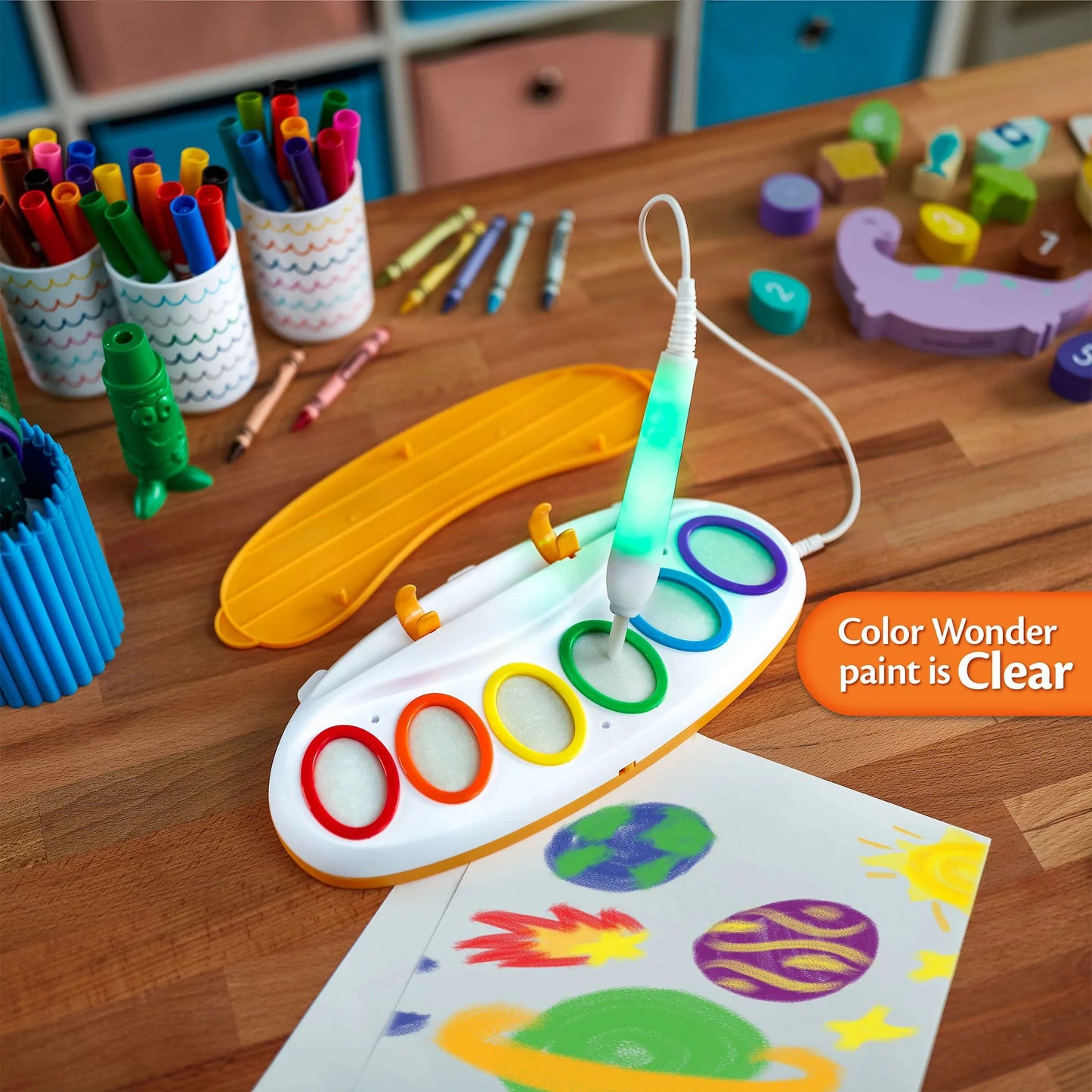 Color Wonder Magic Light Brush, Mess-Free Painting Set for Kids, Preschool and Toddler Educational Toy, Ages 3+