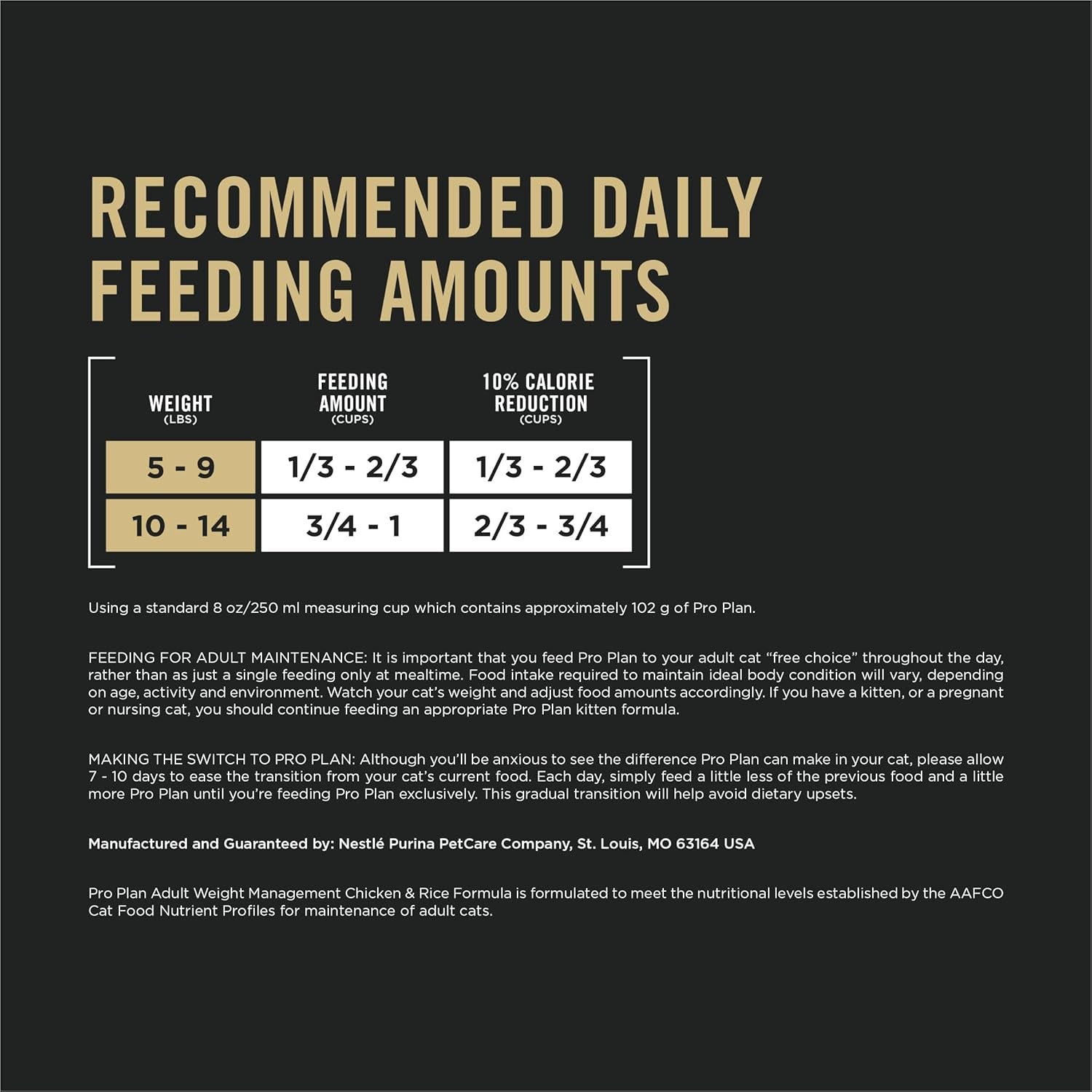 Purina Pro Plan Weight Management, High Protein Adult Dry Cat Food & Wet Cat Food