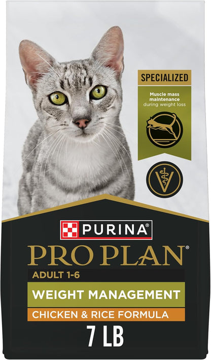 Purina Pro Plan Weight Management, High Protein Adult Dry Cat Food & Wet Cat Food