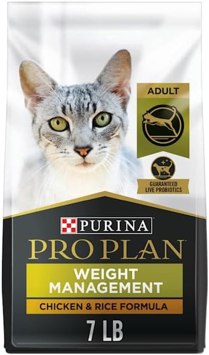 Purina Pro Plan Weight Management, High Protein Adult Dry Cat Food & Wet Cat Food