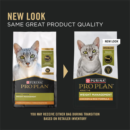 Purina Pro Plan Weight Management, High Protein Adult Dry Cat Food & Wet Cat Food